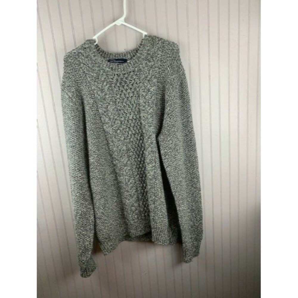 Gap Size XL Mens Heavyweight Sweater Gray Crew Neck Long Sleeve Lambswool Blend